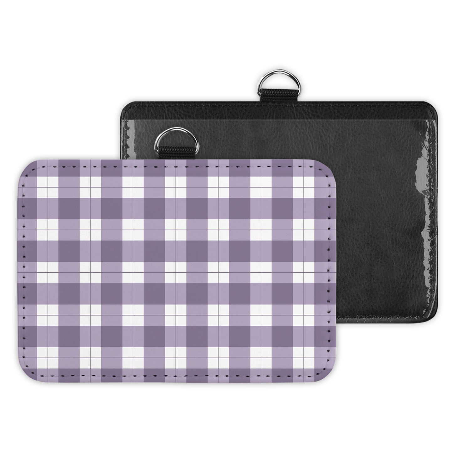 gingham - id badge holder