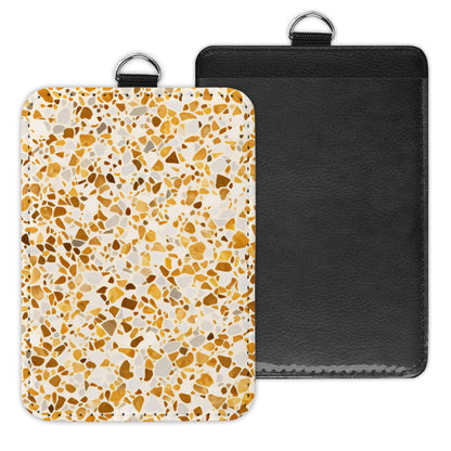 terrazzo - id badge holder