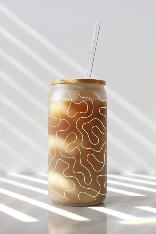 squiggles glass tumbler