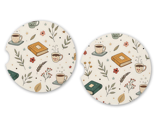 tea & books - coasters