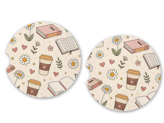 coffee & books - coasters