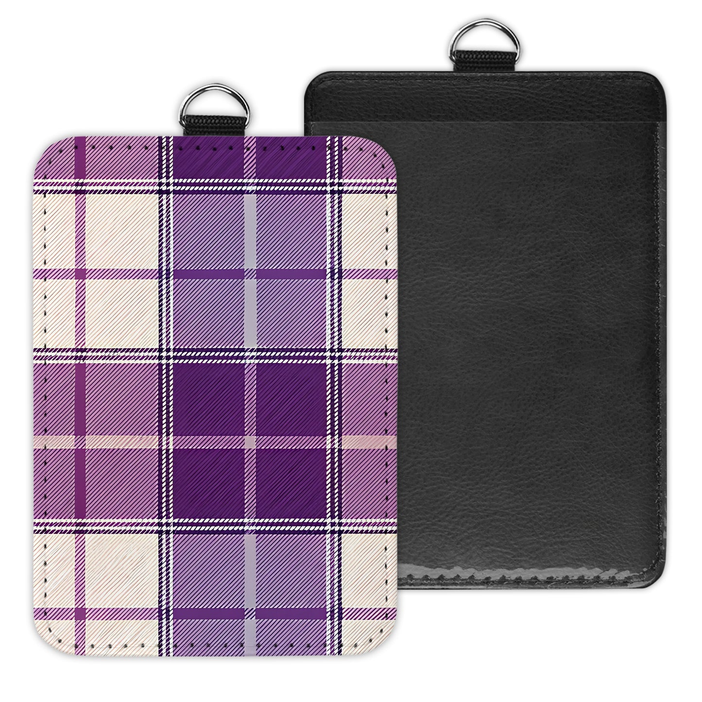 plaid - id badge holder