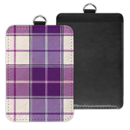 plaid - id badge holder