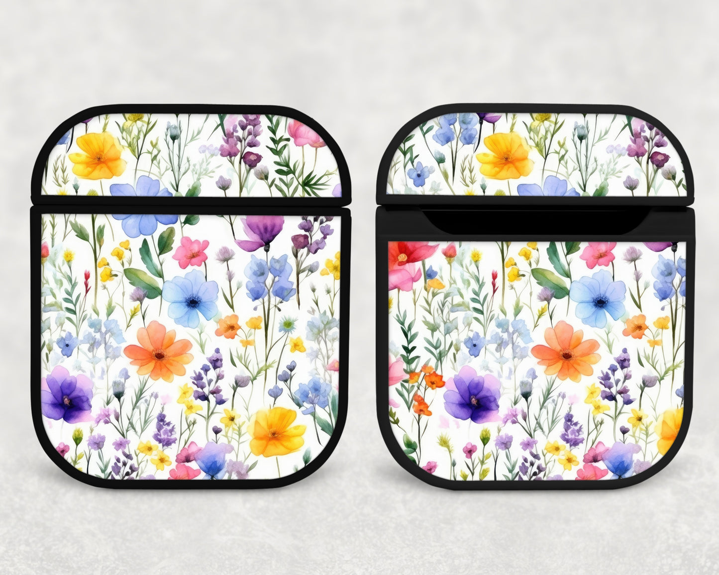 watercolor wildflowers - airpods case