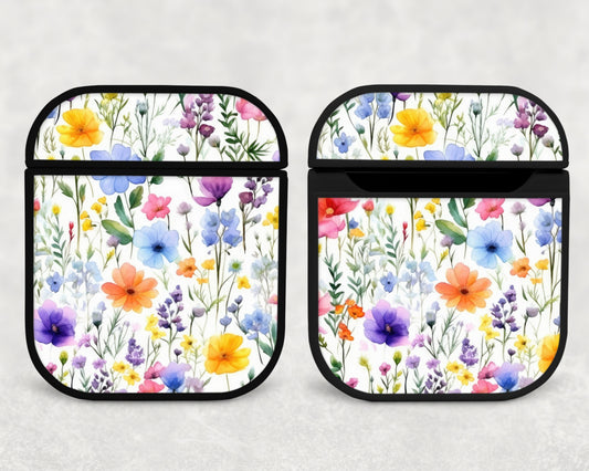 watercolor wildflowers - airpods case