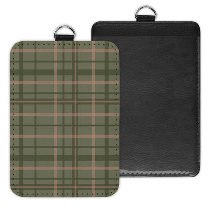plaid - id badge holder