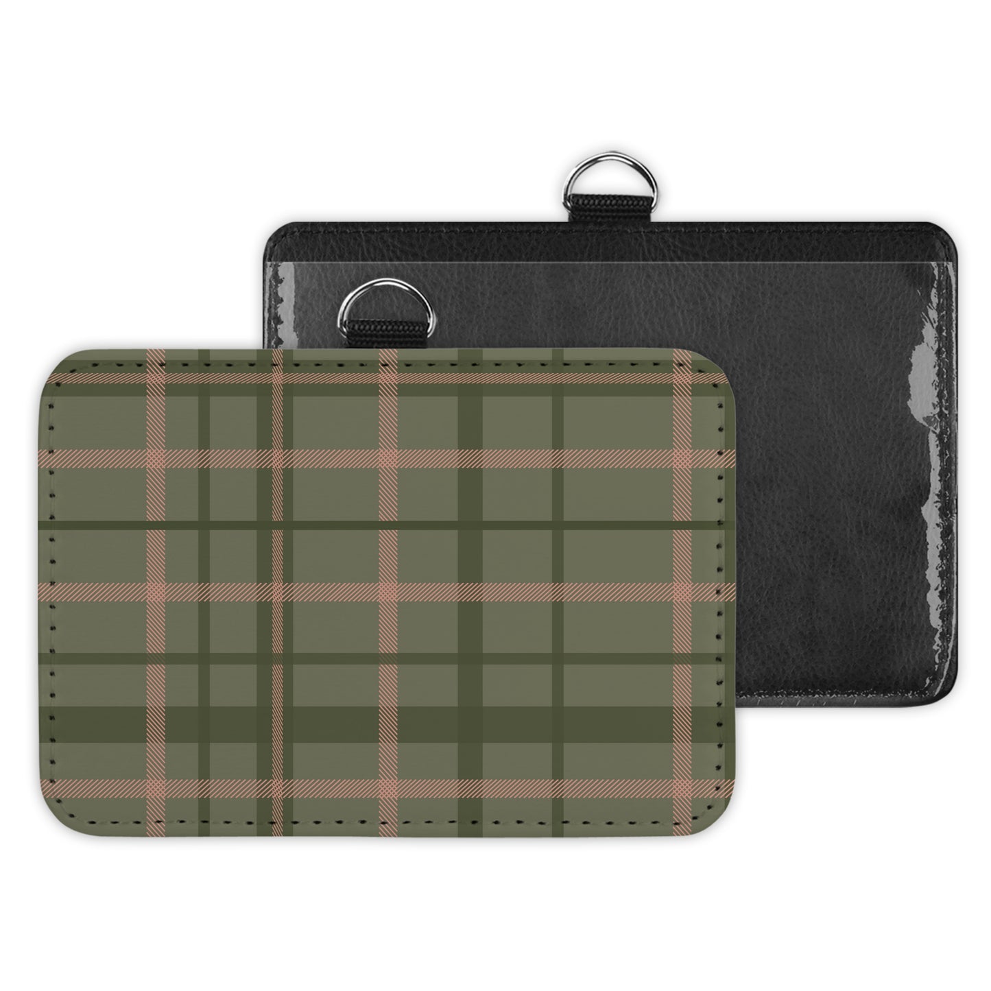 plaid - id badge holder