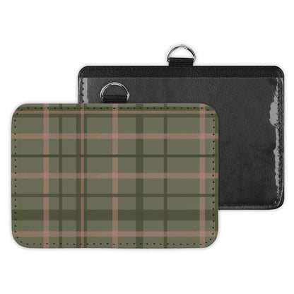 plaid - id badge holder