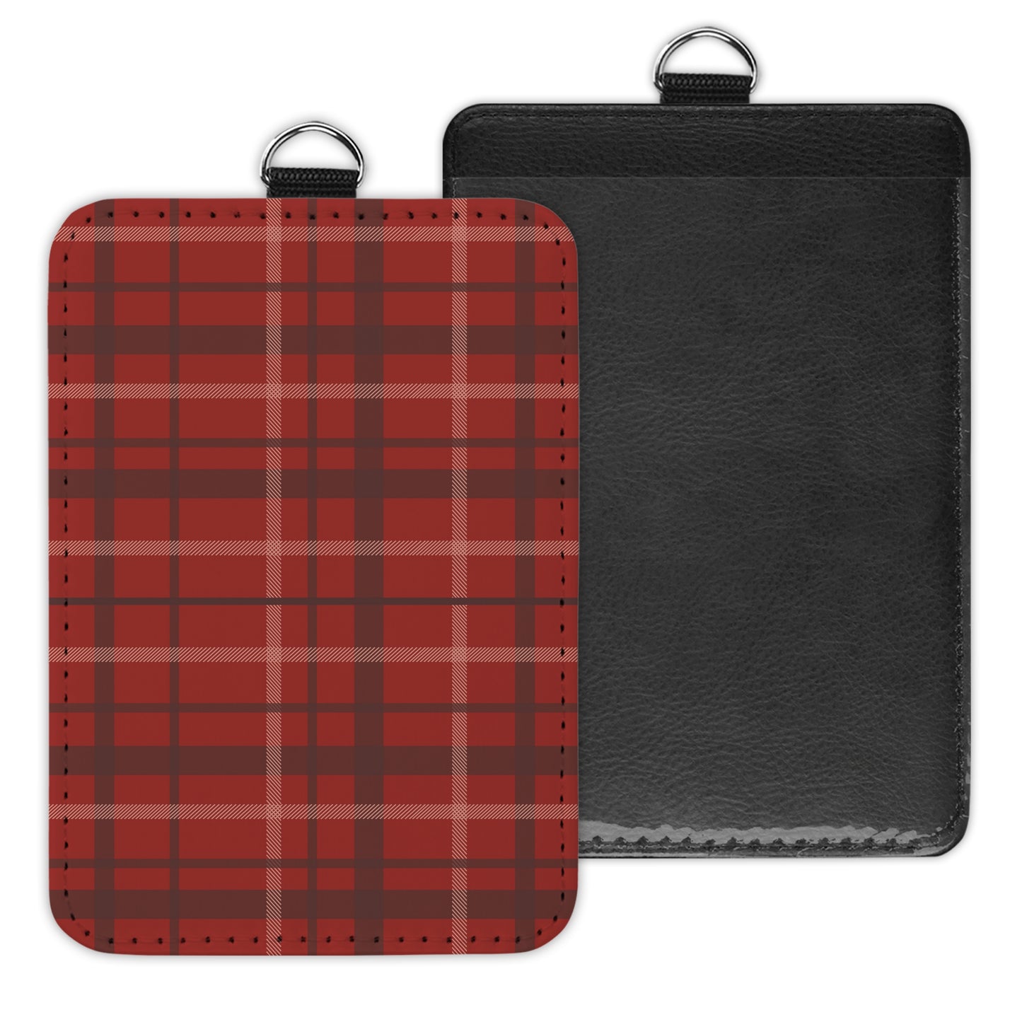 plaid - id badge holder