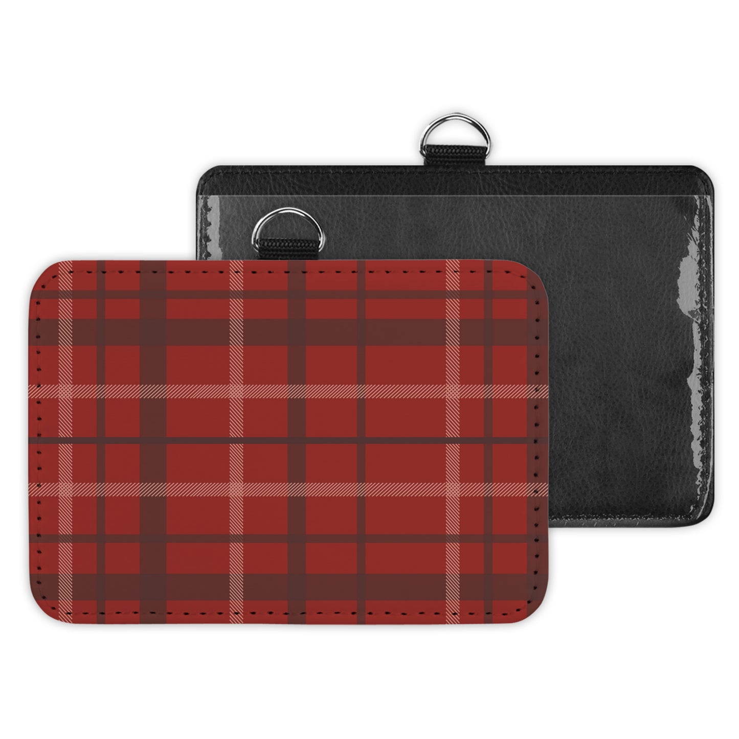 plaid - id badge holder