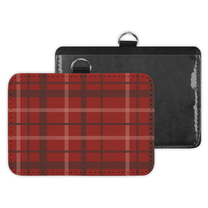 plaid - id badge holder