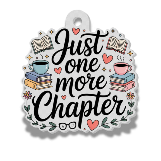 just one more chapter keychain