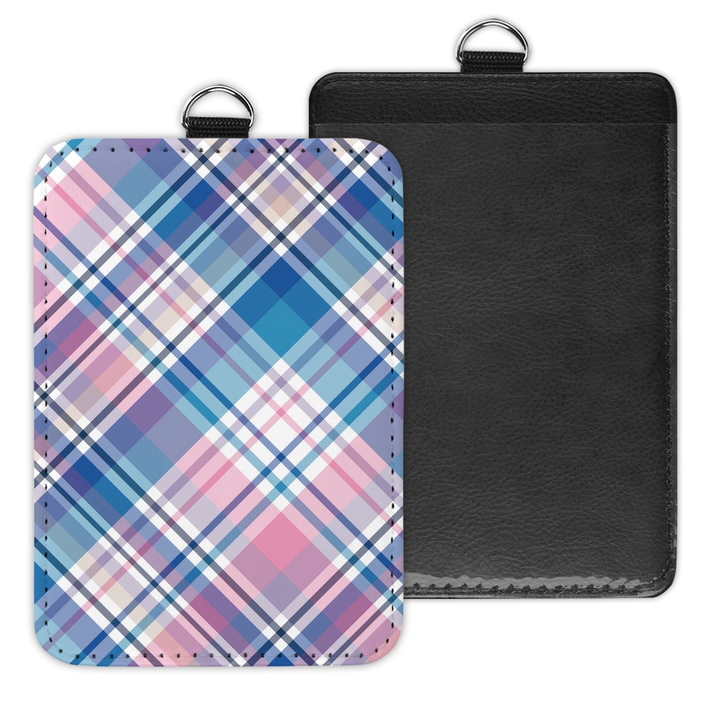 plaid - id badge holder