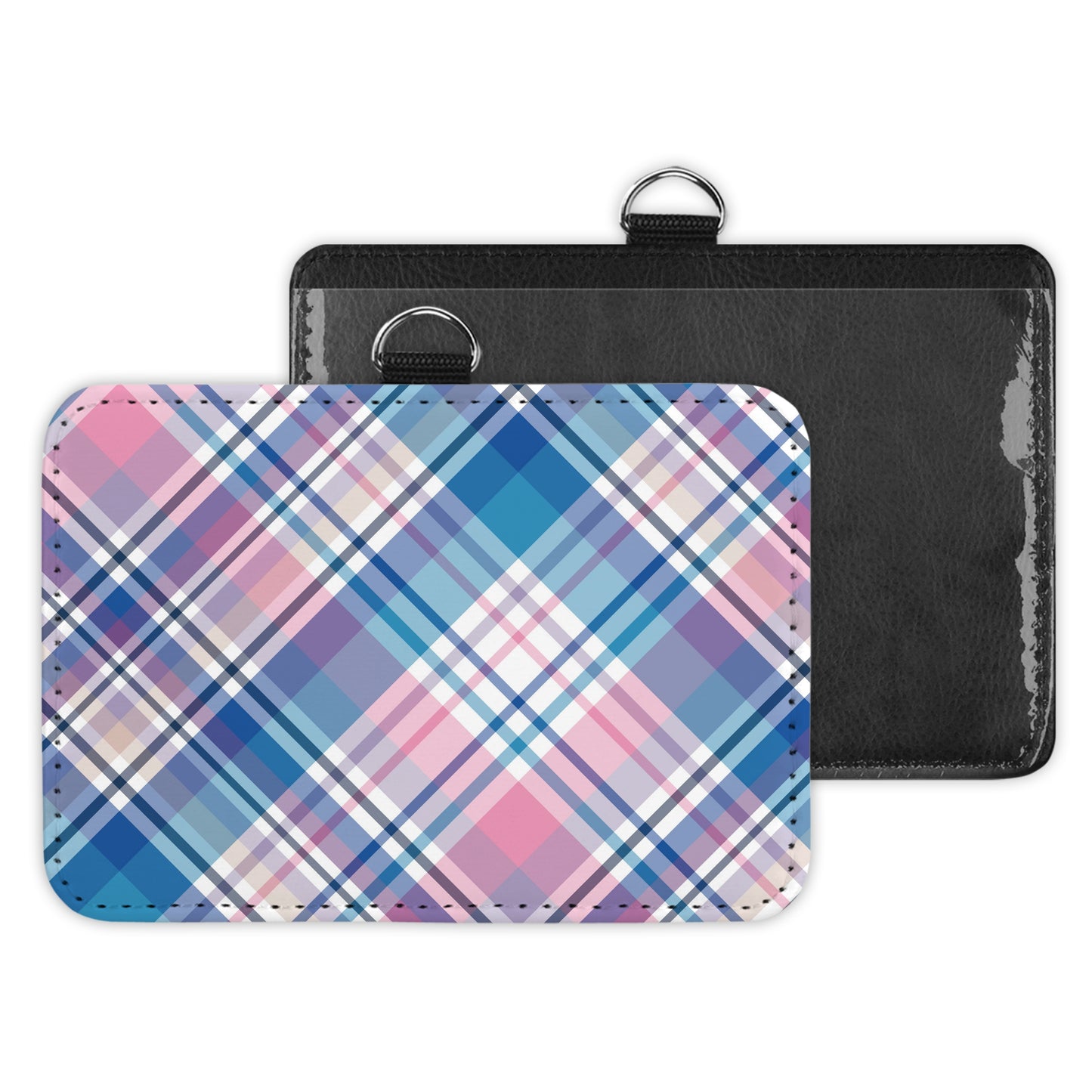 plaid - id badge holder