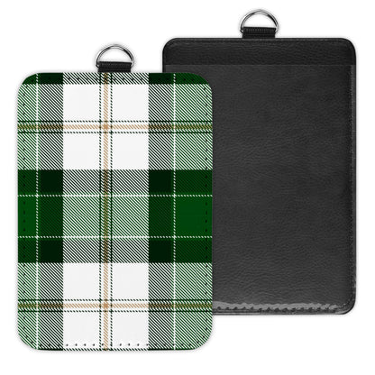 plaid - id badge holder