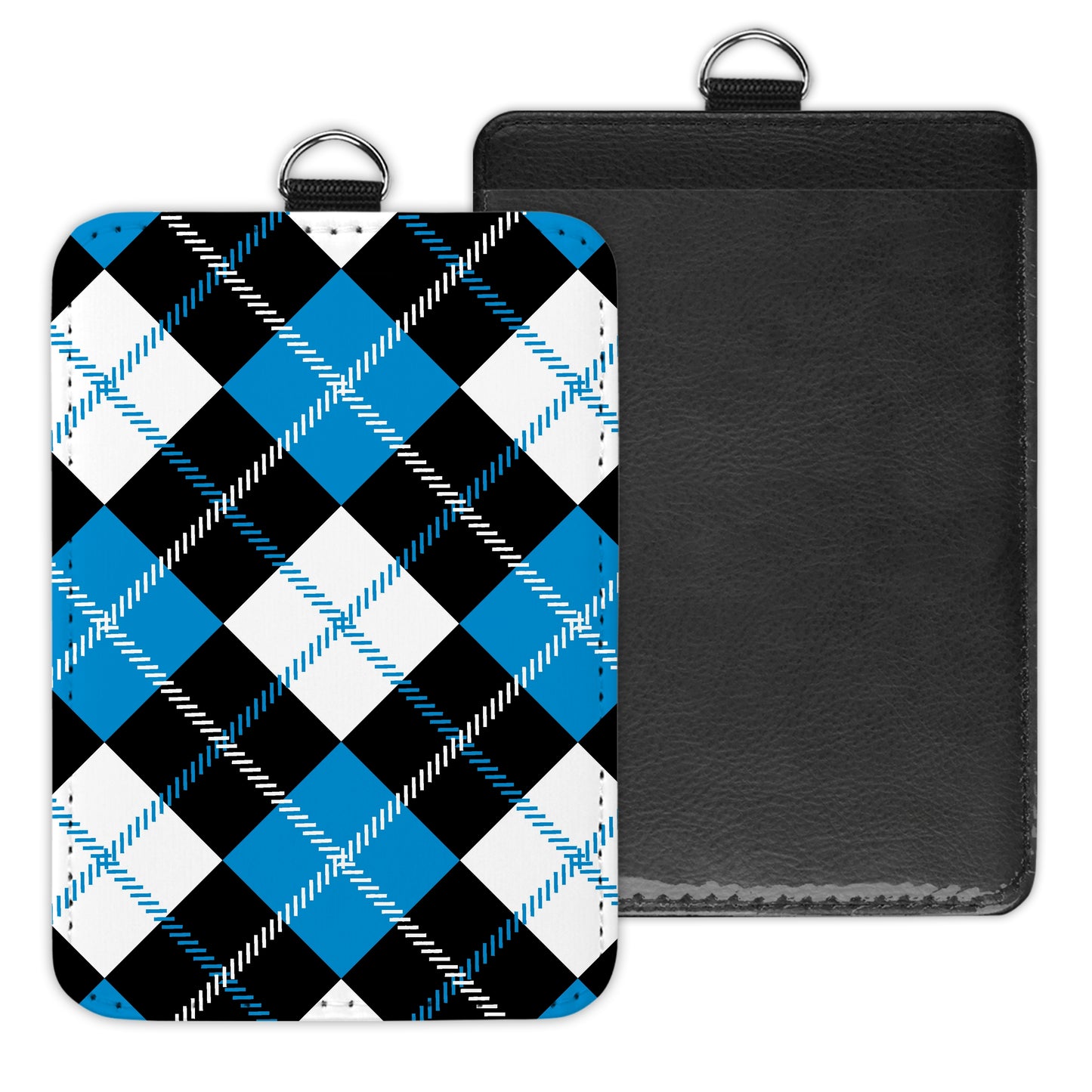 plaid - id badge holder