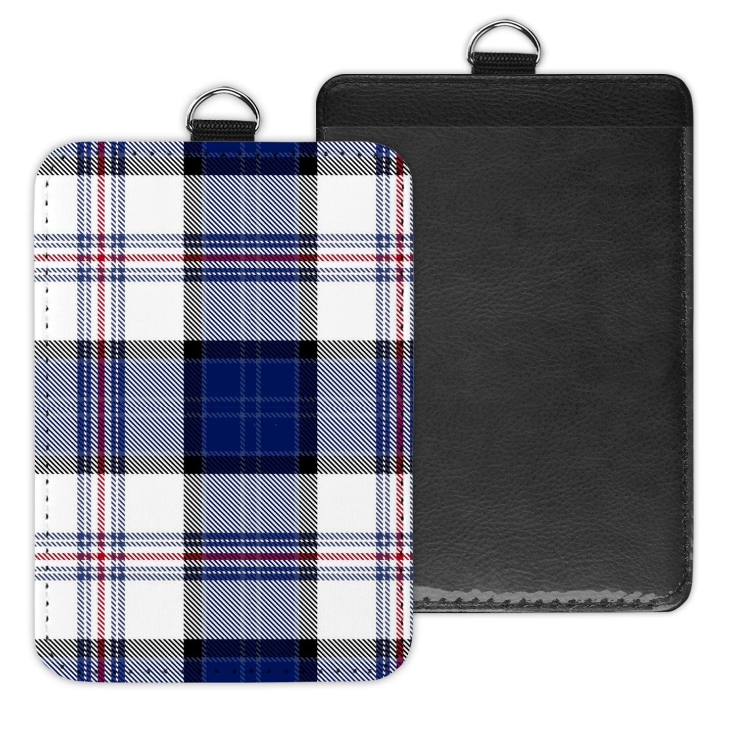 plaid - id badge holder