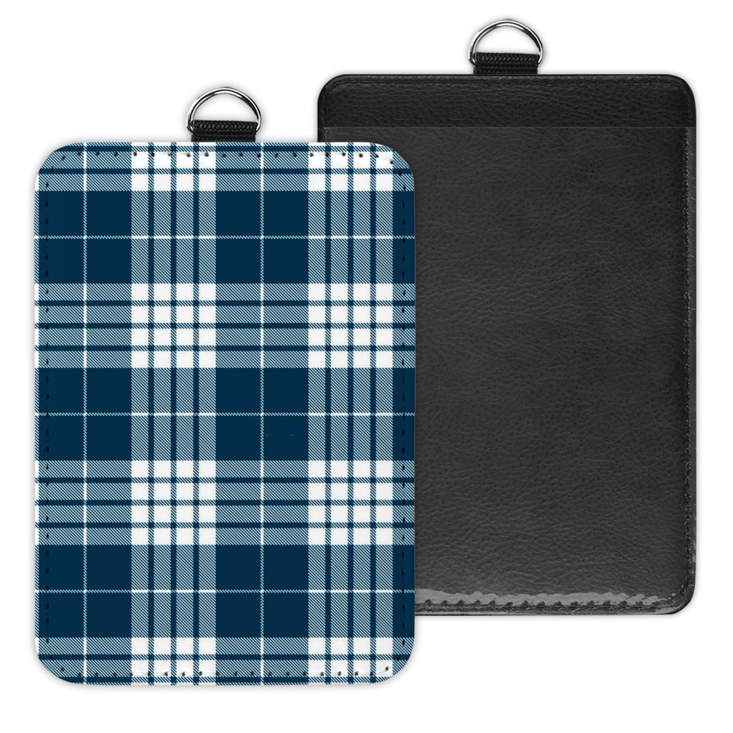 plaid - id badge holder