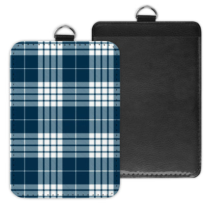 plaid - id badge holder