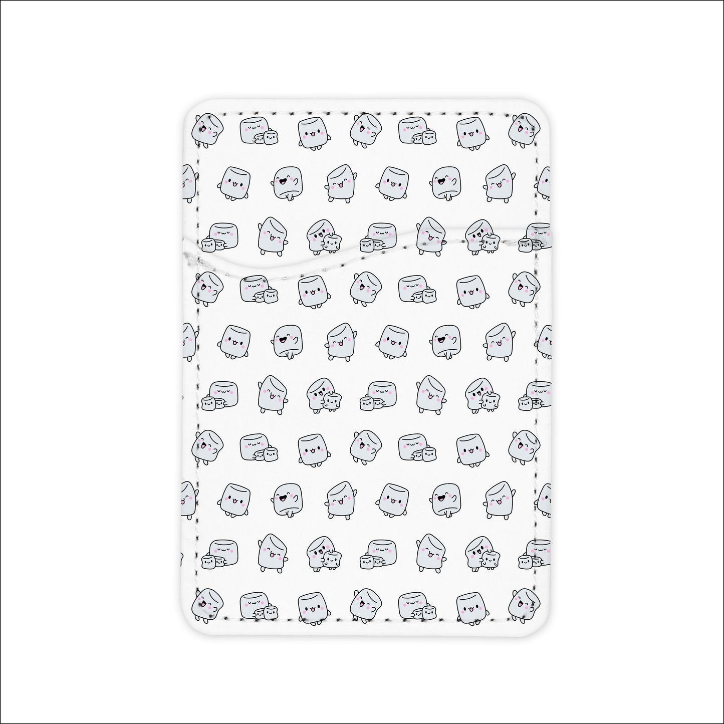 happy little marshmallows - phone wallet