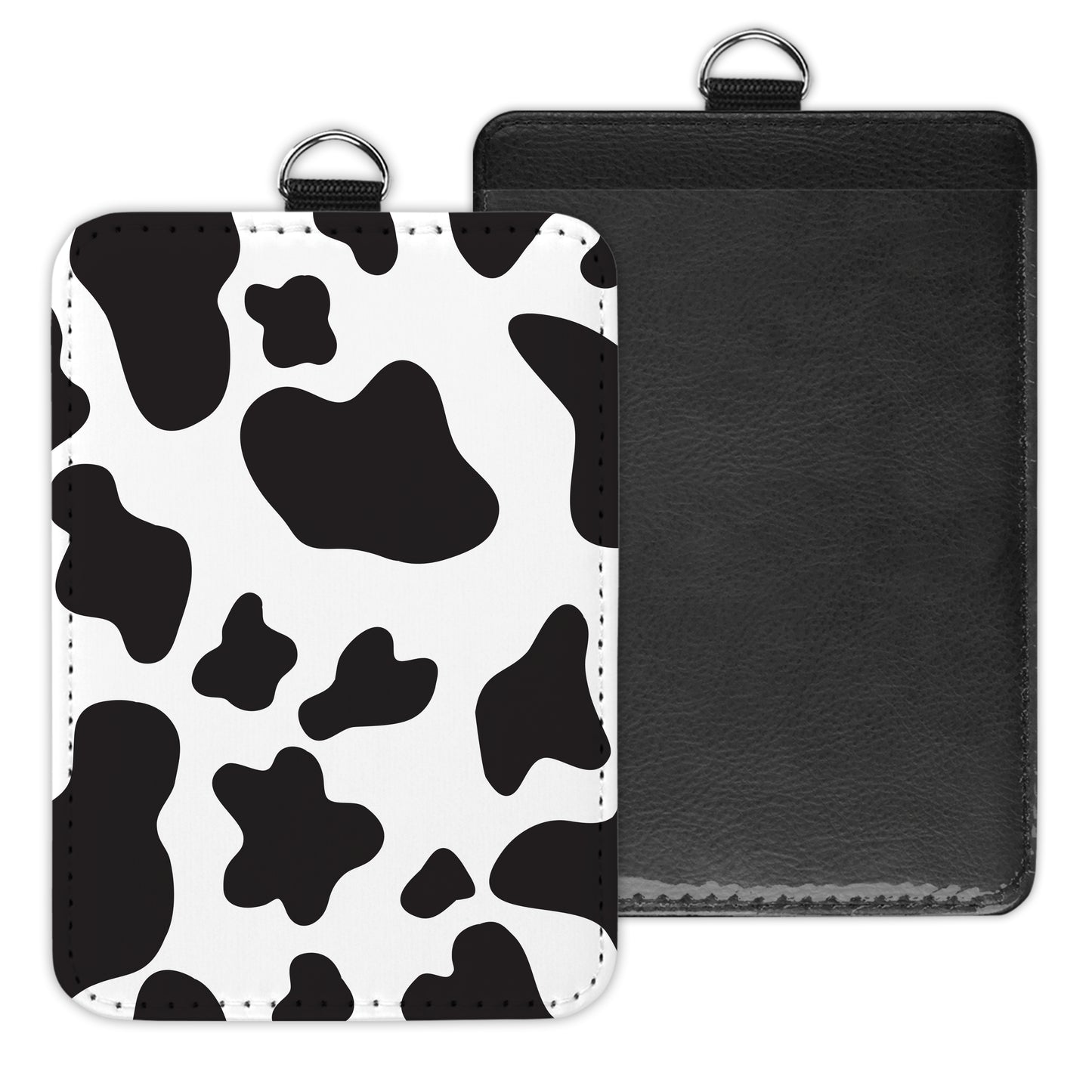 cow print - id badge holder
