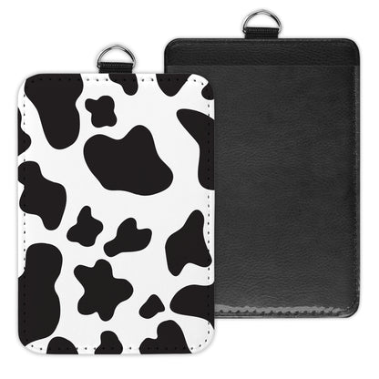 cow print - id badge holder