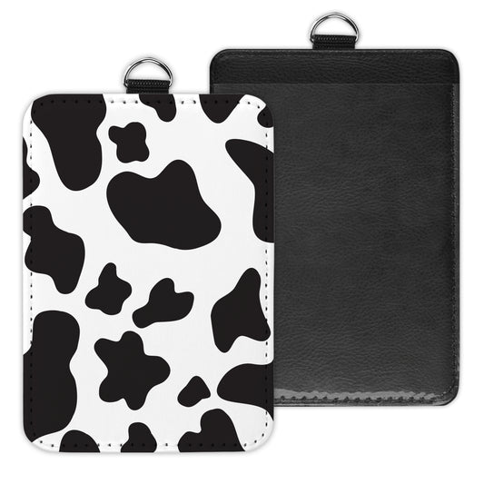 cow print - id badge holder