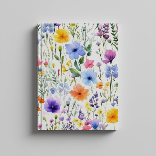 watercolor wildflowers - journal