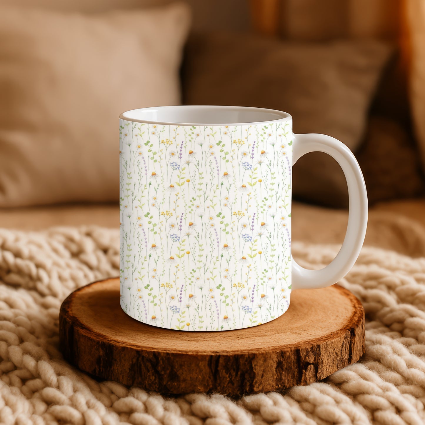 light floral mug