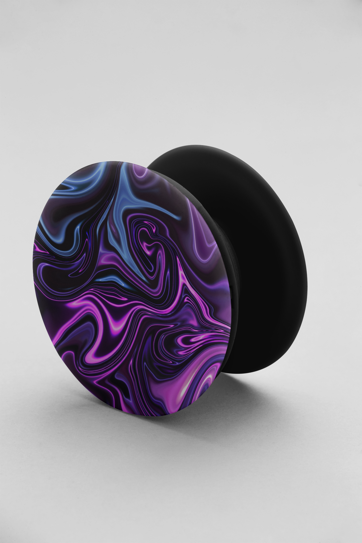 oily paint, purple - phone grip