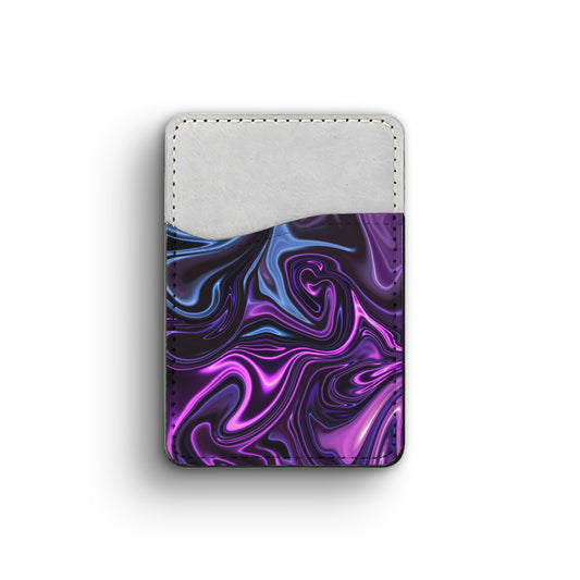 oily paint, purple - phone wallet