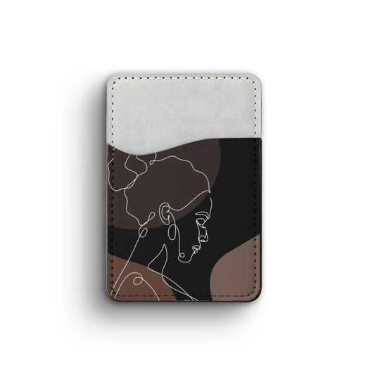 woman in abstract - phone wallet